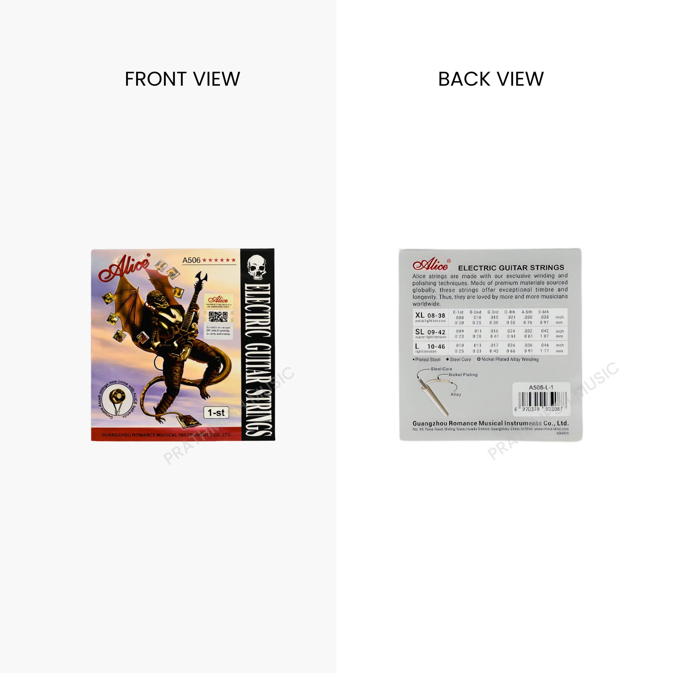 Alice A506L-1 (1st String) HIGH-E Electric Guitar Strings