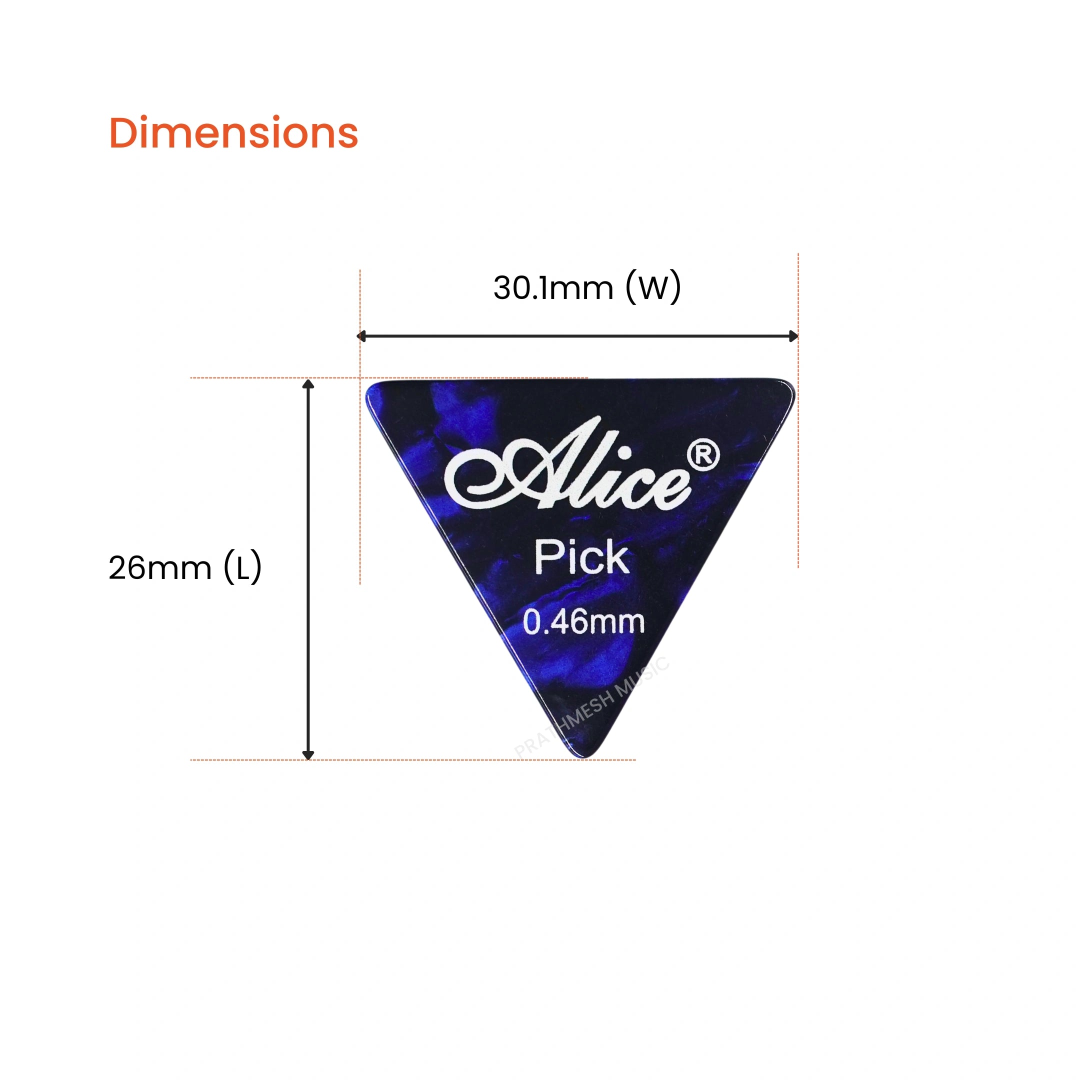 Alice AP-12L Guitar Picks - 0.46 mm (12 pcs)
