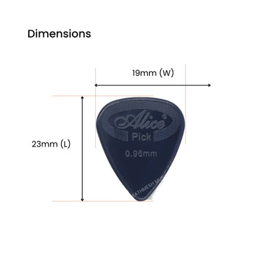 Alice AP-12G Nylon Guitar Picks - 0.96 mm (12 pcs)