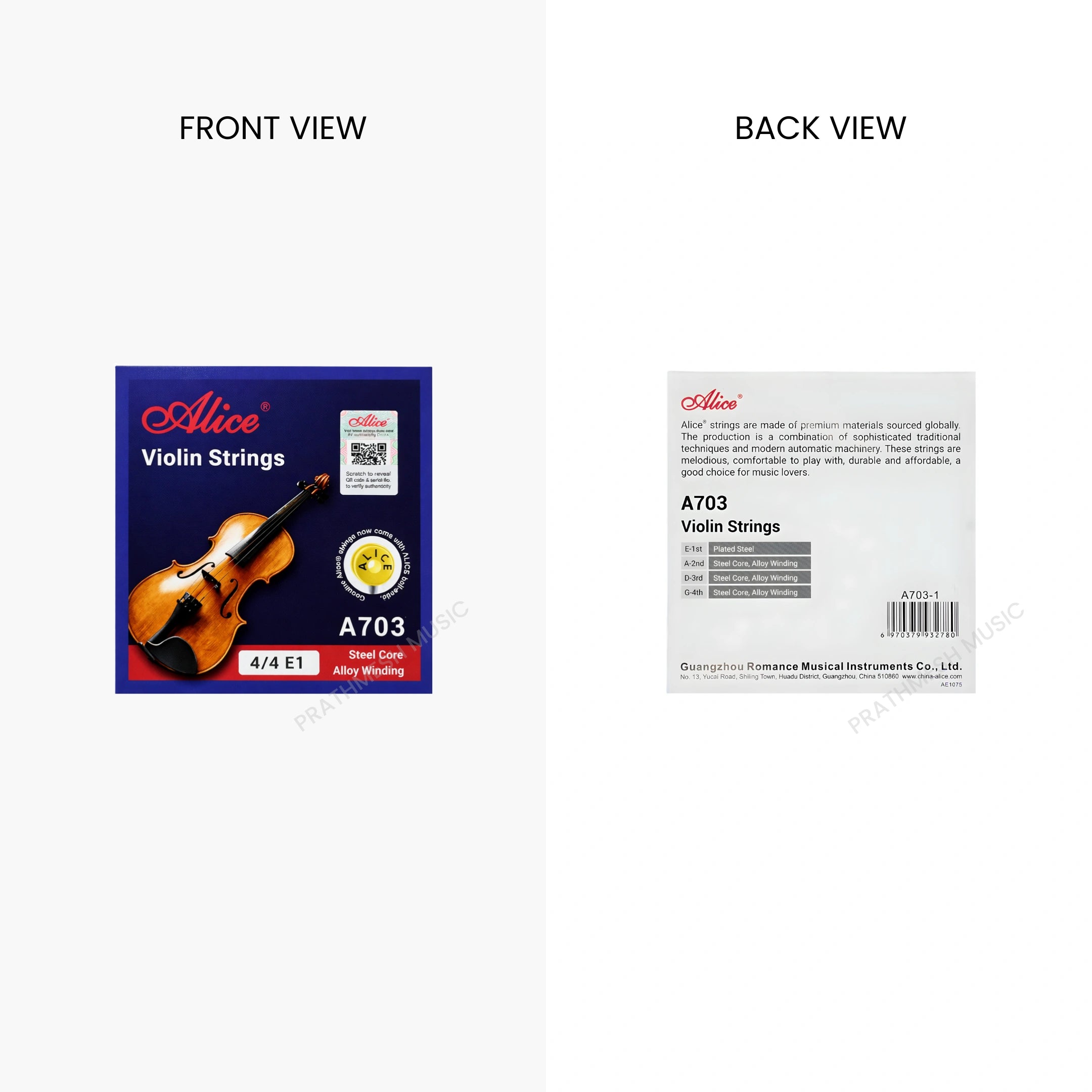 Alice A703-1 1 No Single Acoustic Violin String