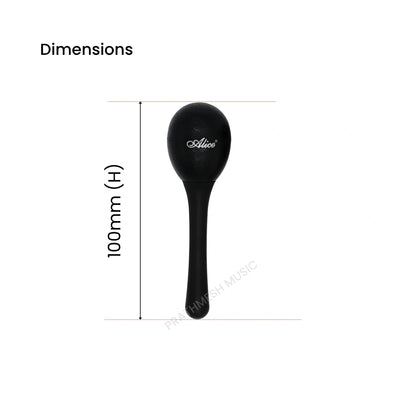 Alice A042SE Handle Egg Shaker - Black