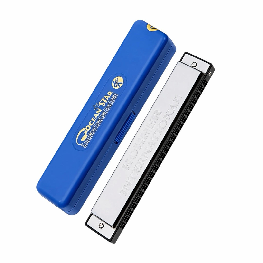 Hohner M254001S Ocean Star C Key Tremelo Harmonica
