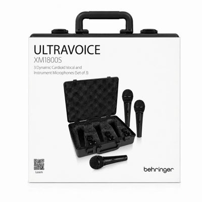 Behringer XM1800S Dynamic Cardioid Microphone - Set of 3