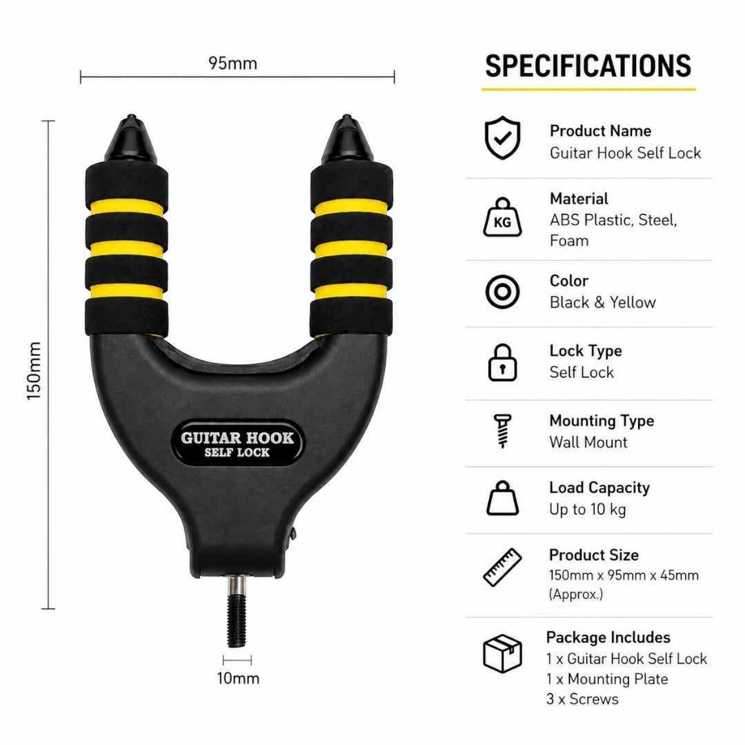 AMR Self-Locking Guitar Wall Mount - Fiber & Metal