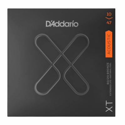 D’Addario XTABR1047 XT 80/20 Bronze Extra Light Acoustic Guitar Strings - 10-47