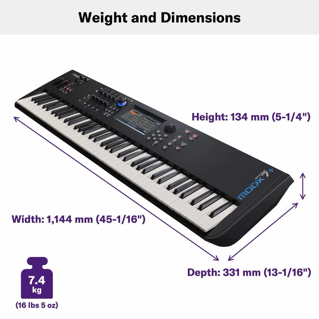 Yamaha MODX7+ Synthesizer With 76 Keys