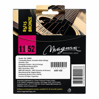 Magma GA130 B85 .11 Gauge Acoustic Guitar Strings