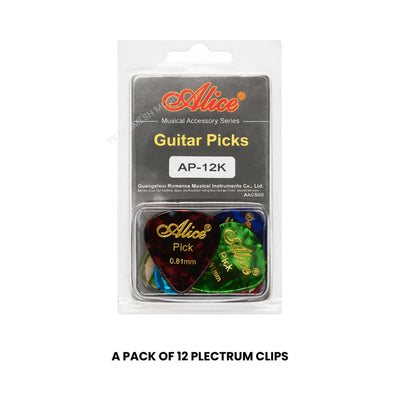 Alice AP-K-12 Foil Celluloid Guitar Picks - 0.46 / 0.71 / 0.81 mm (12 pcs)