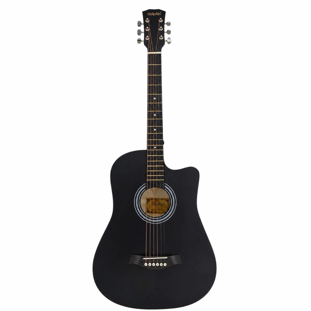Dolphin DT1C-BK Cutaway Acoustic Guitar - Black