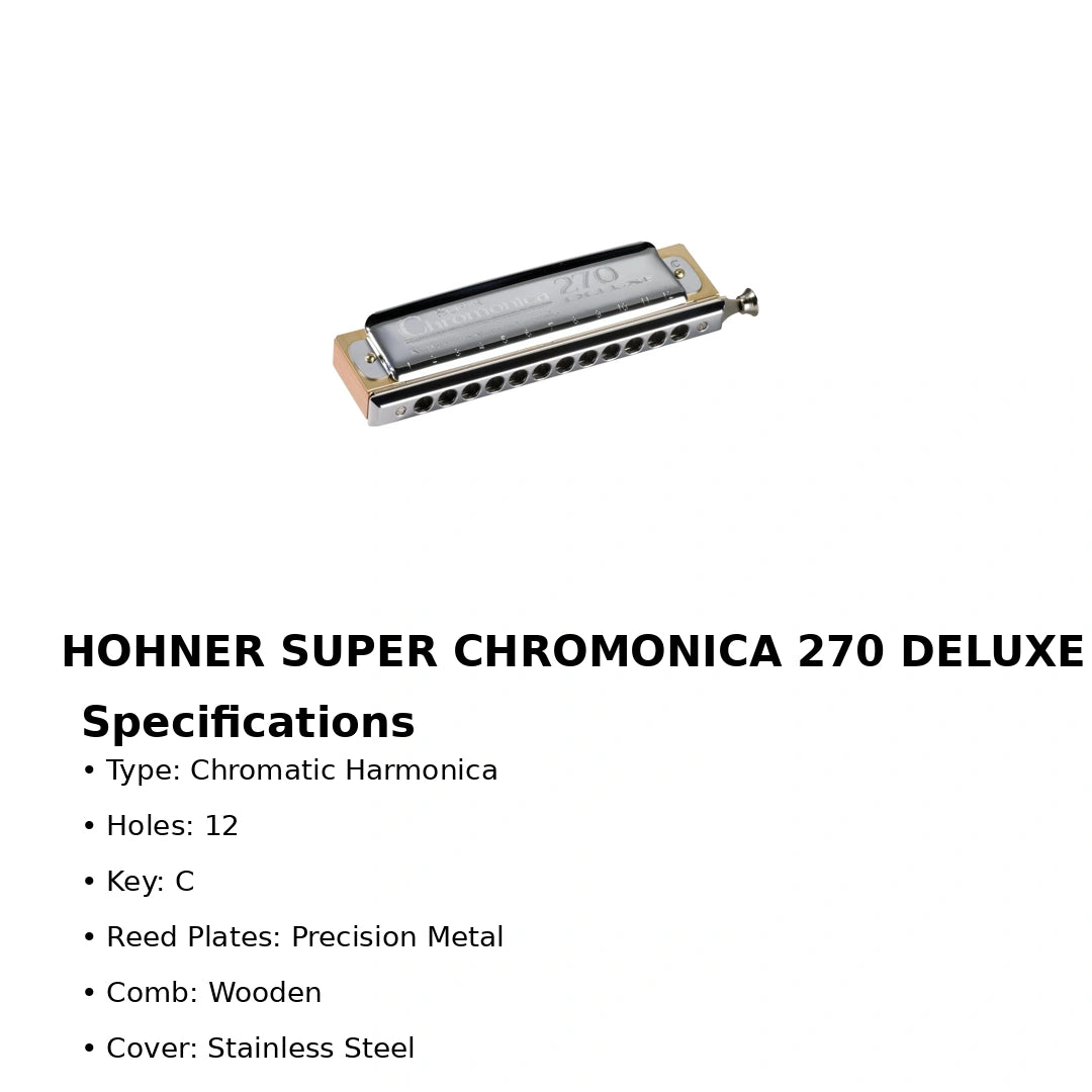 Hohner M754001 Super Chromonica 270 Deluxe C Key Chromatic Harmonica