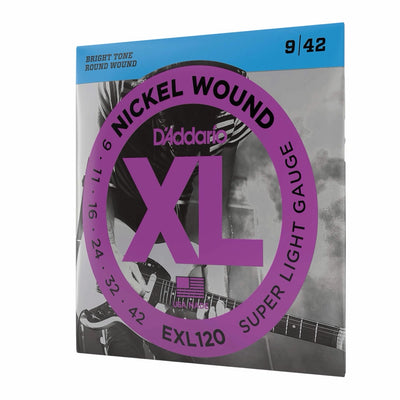 D’Addario EXL120 Nickel Wound Super Light Electric Guitar Strings - 09-42